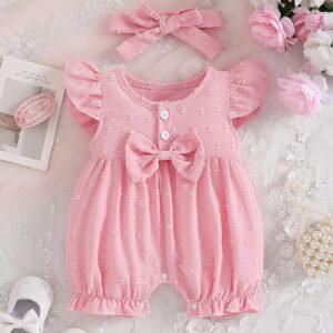 Baby Bodysuit & Bow Headband Set