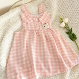 Baby Girls Rabbit Ear Vest Dress