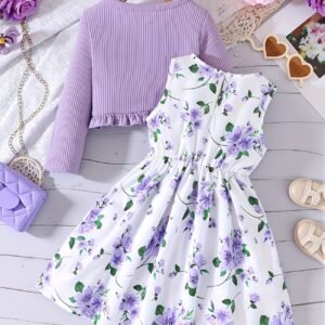 Stylish Girls' Two-Piece Outfit